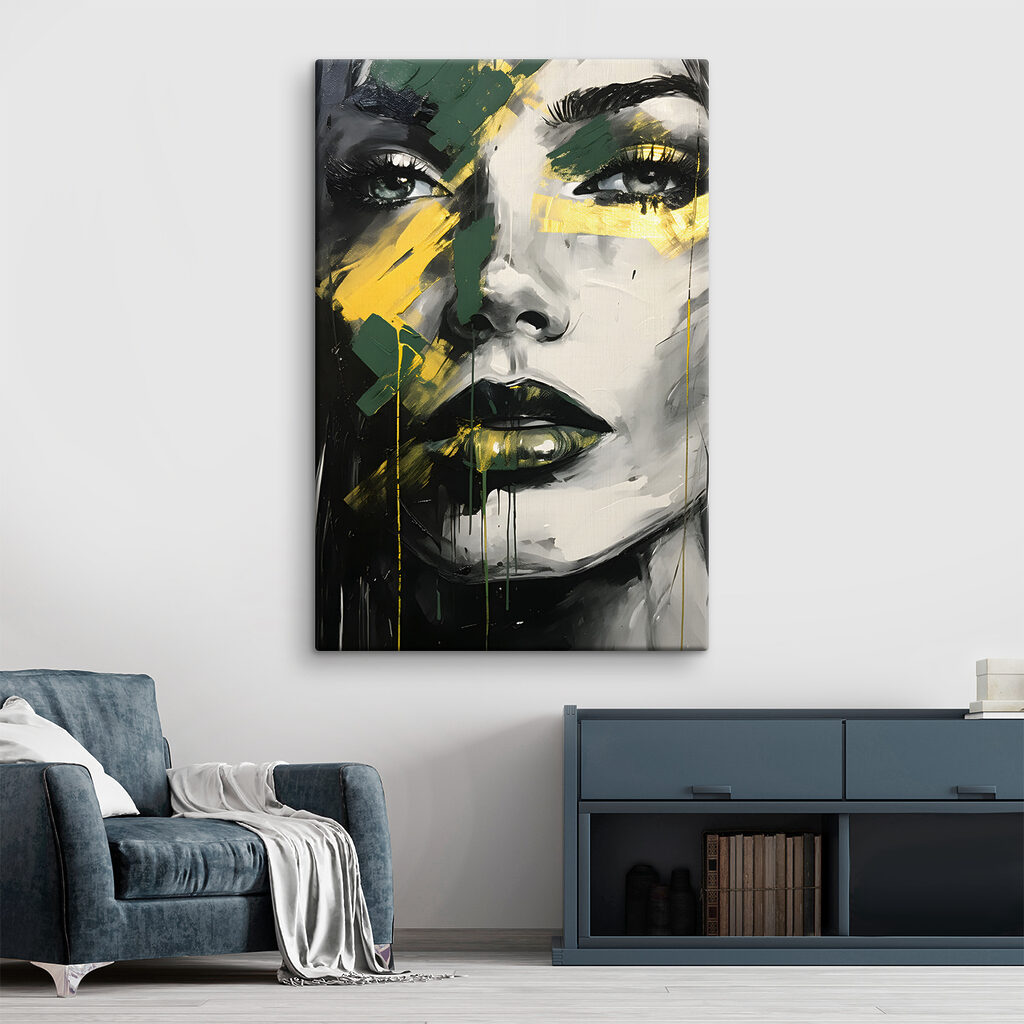 Retrato com pinceladas amarelas — interior 2