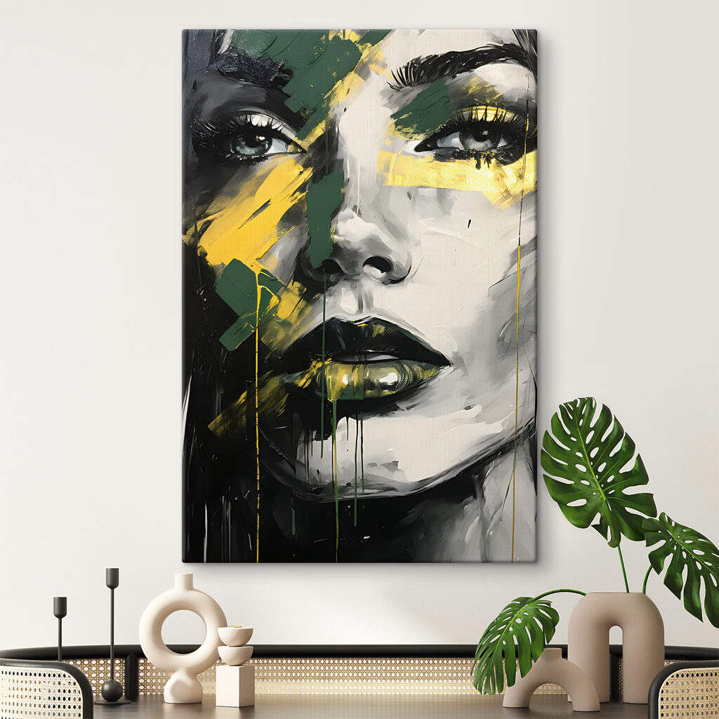 Retrato com pinceladas amarelas — interior 1