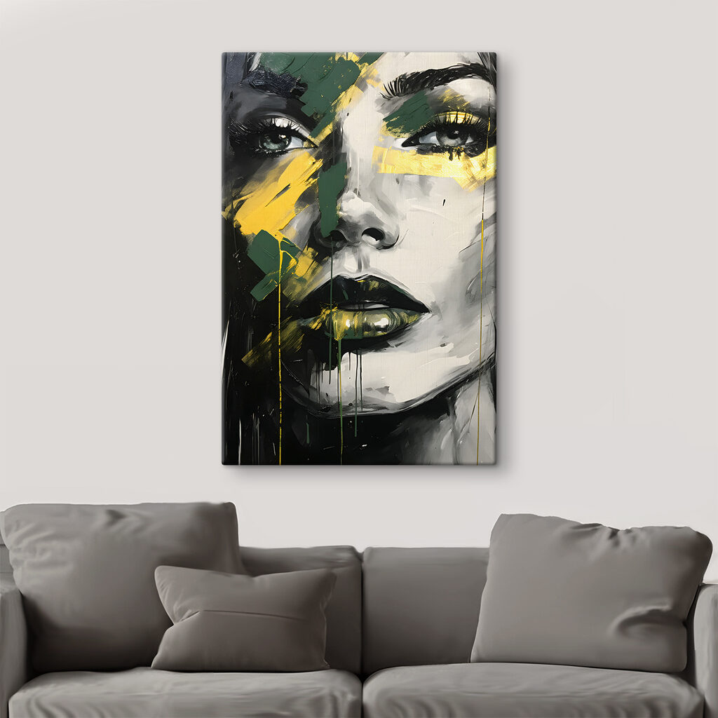 Retrato com pinceladas amarelas — interior 3