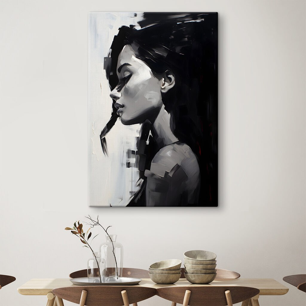 Perfil preto e branco — interior 3