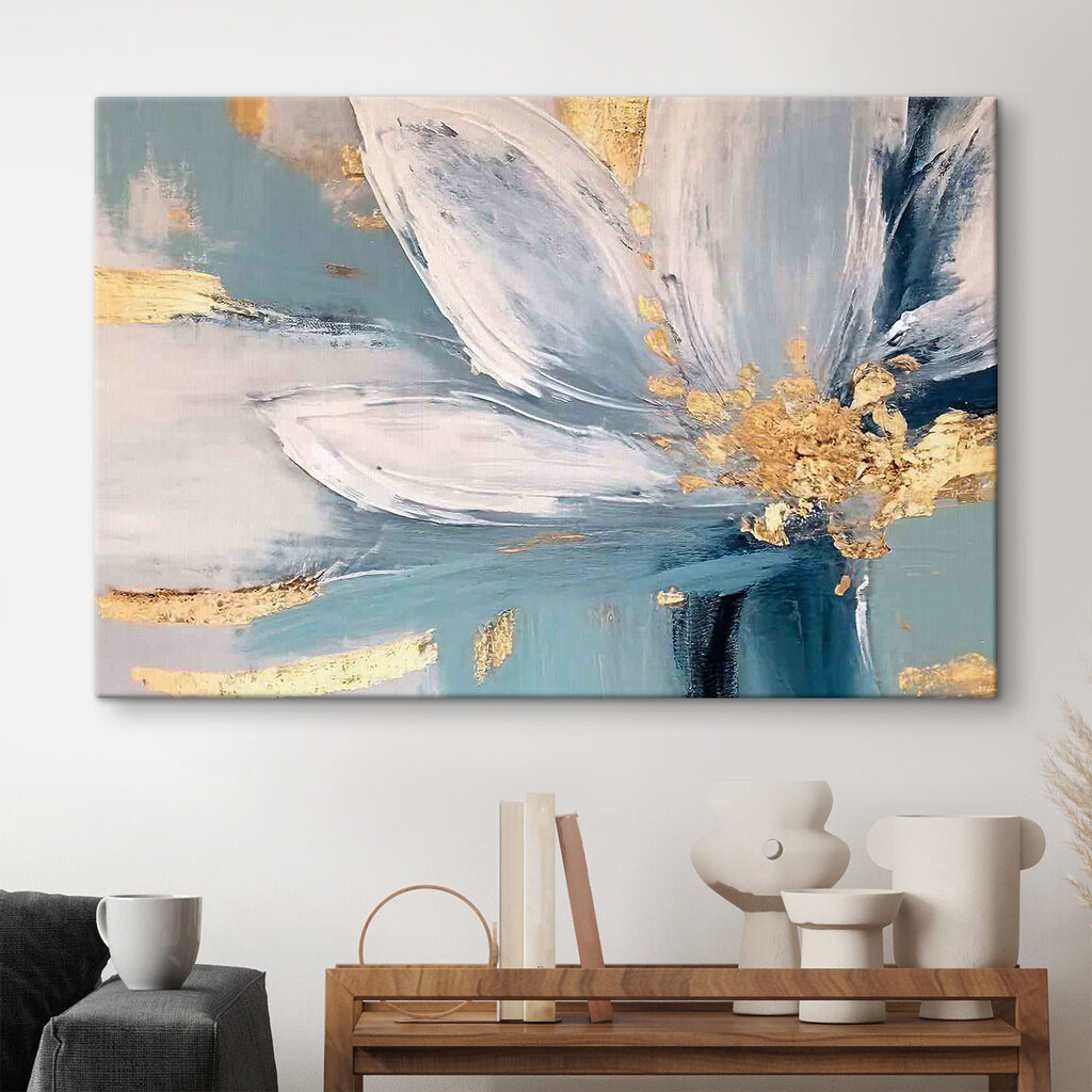 Flor branca com ouro — interior 2