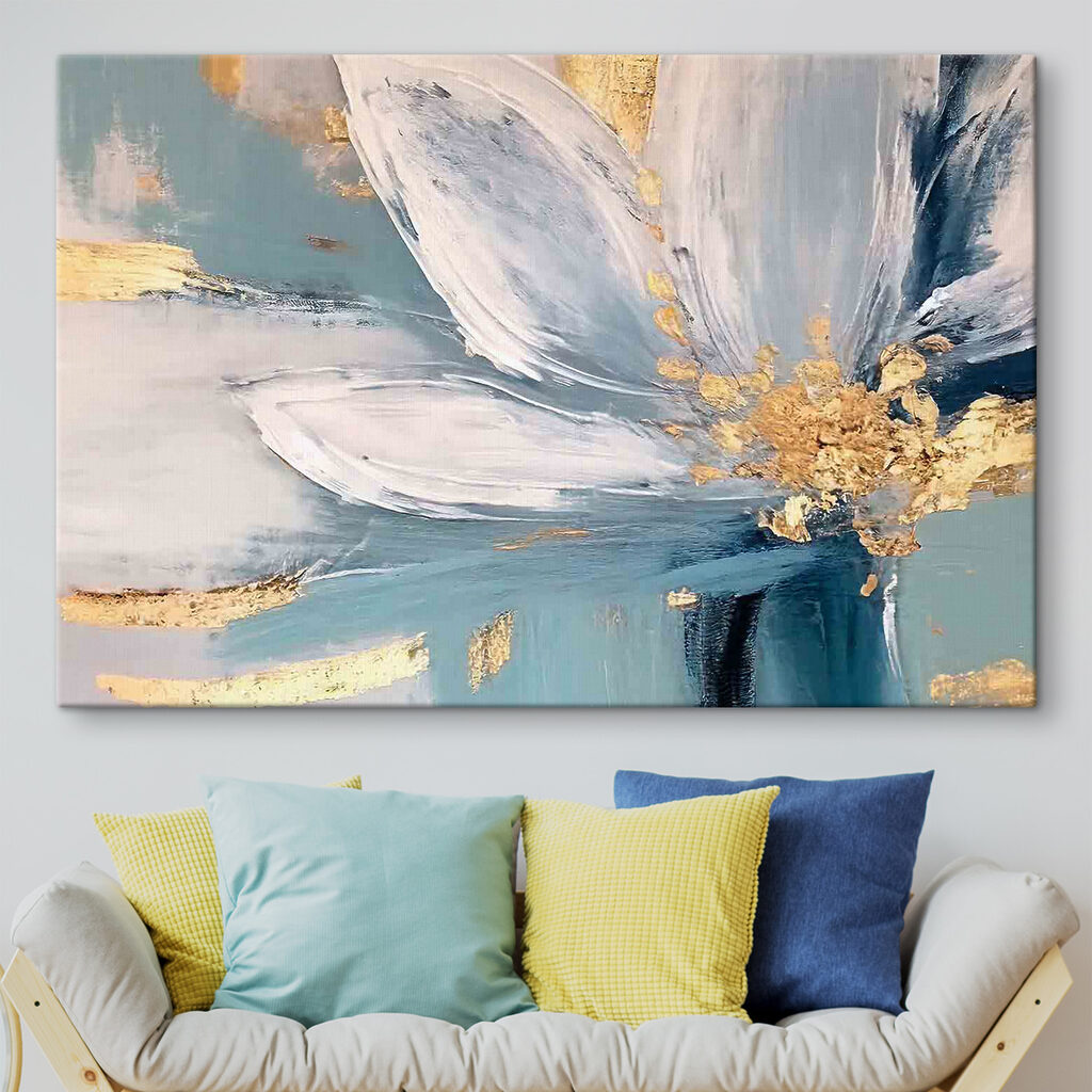 Flor branca com ouro — interior 3