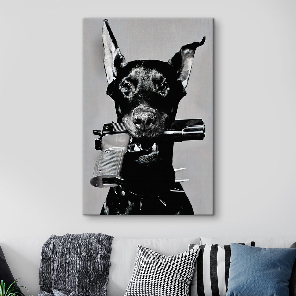 Cão com pistola — interior 2