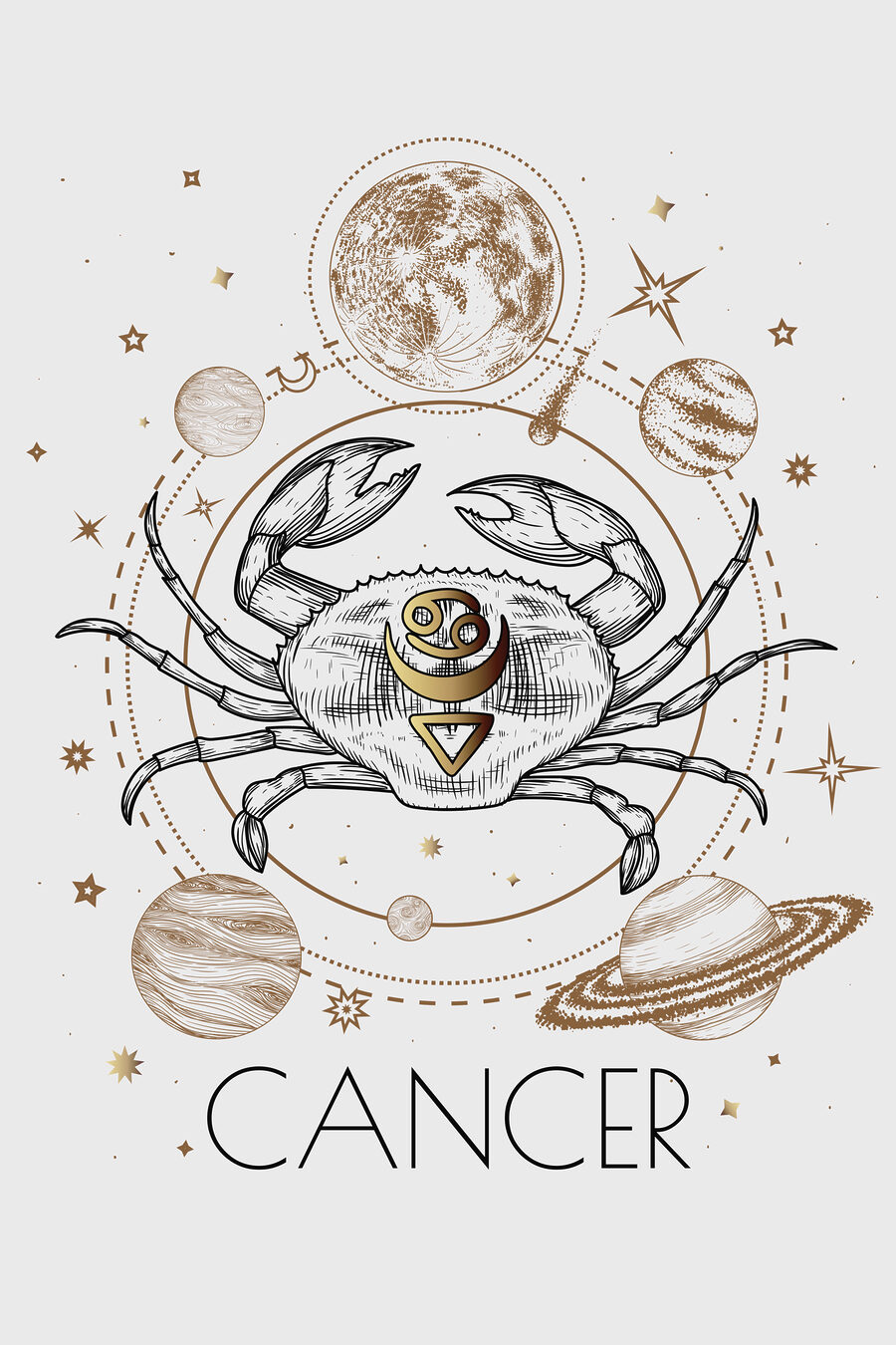 Caranguejo entre planetas — design completo