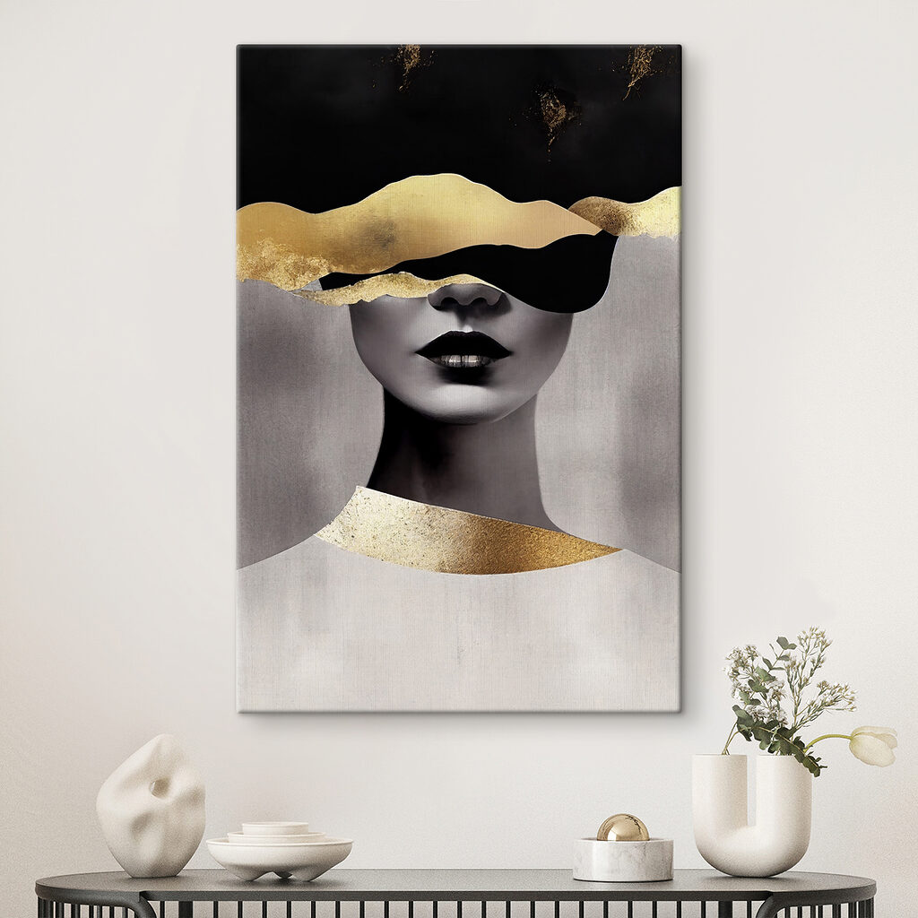 Retrato com véu dourado — interior 1