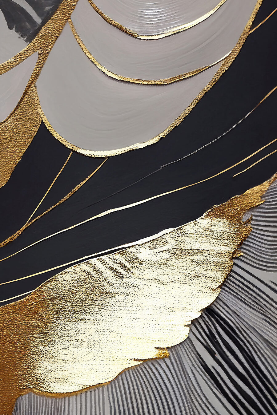 Dourado sobre dobras escuras — design completo