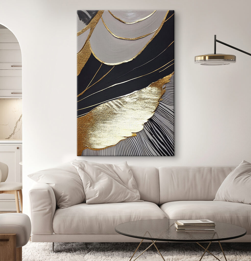 Dourado sobre dobras escuras — interior 2