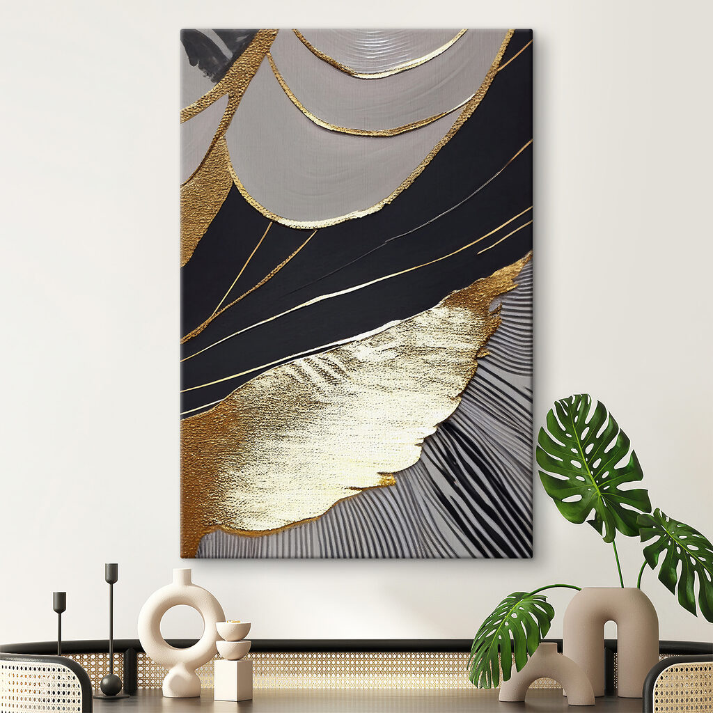 Dourado sobre dobras escuras — interior 3