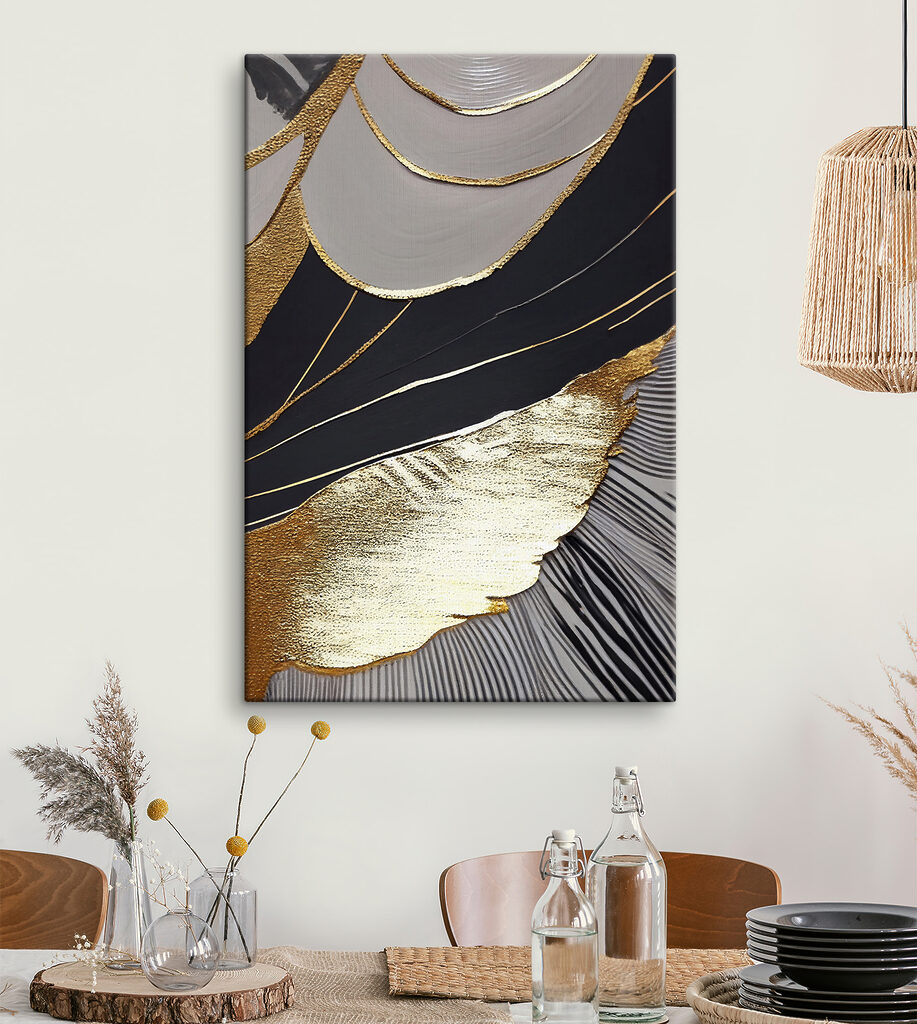 Dourado sobre dobras escuras — interior 5