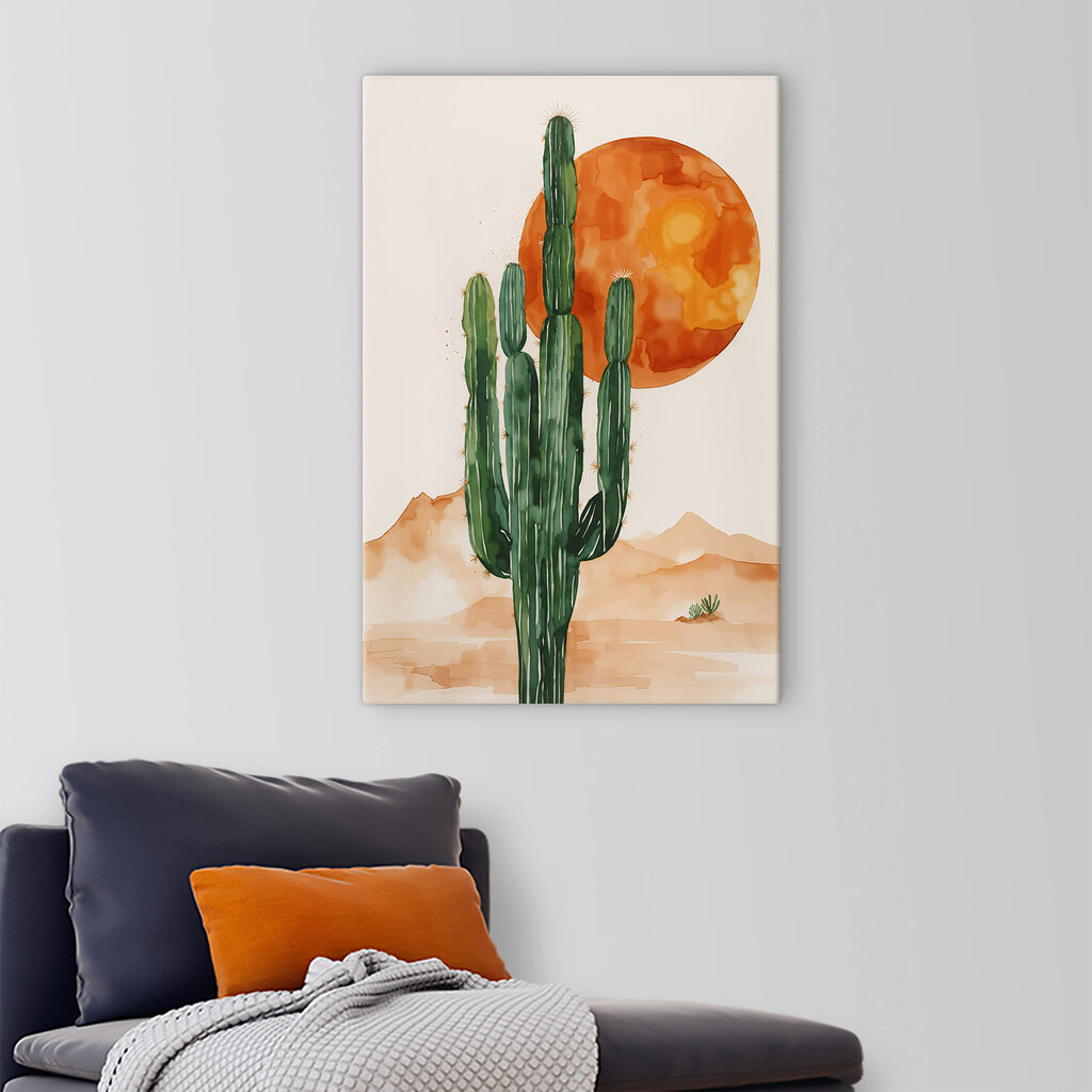 Cacto e sol laranja — interior 2
