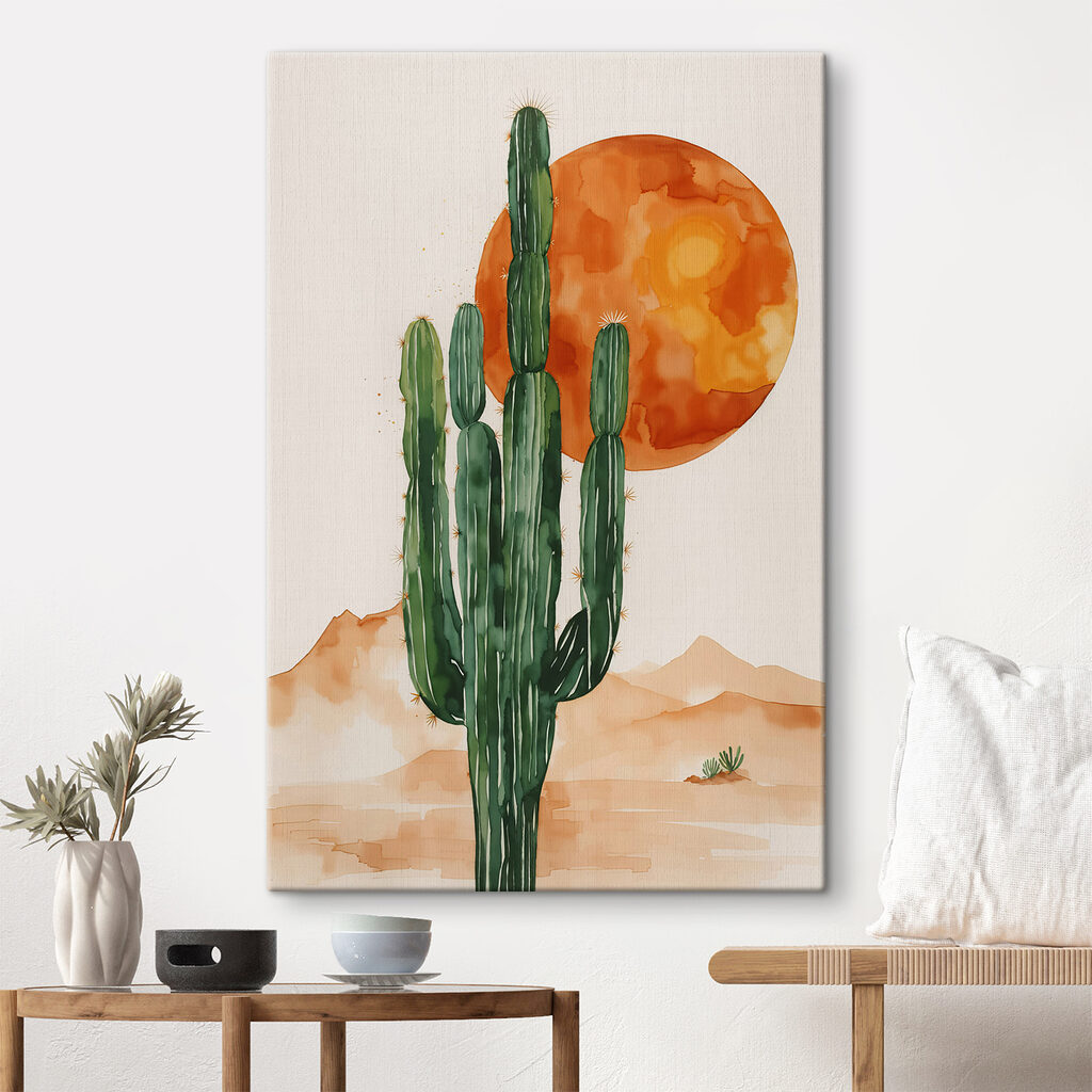 Cacto e sol laranja — interior 1