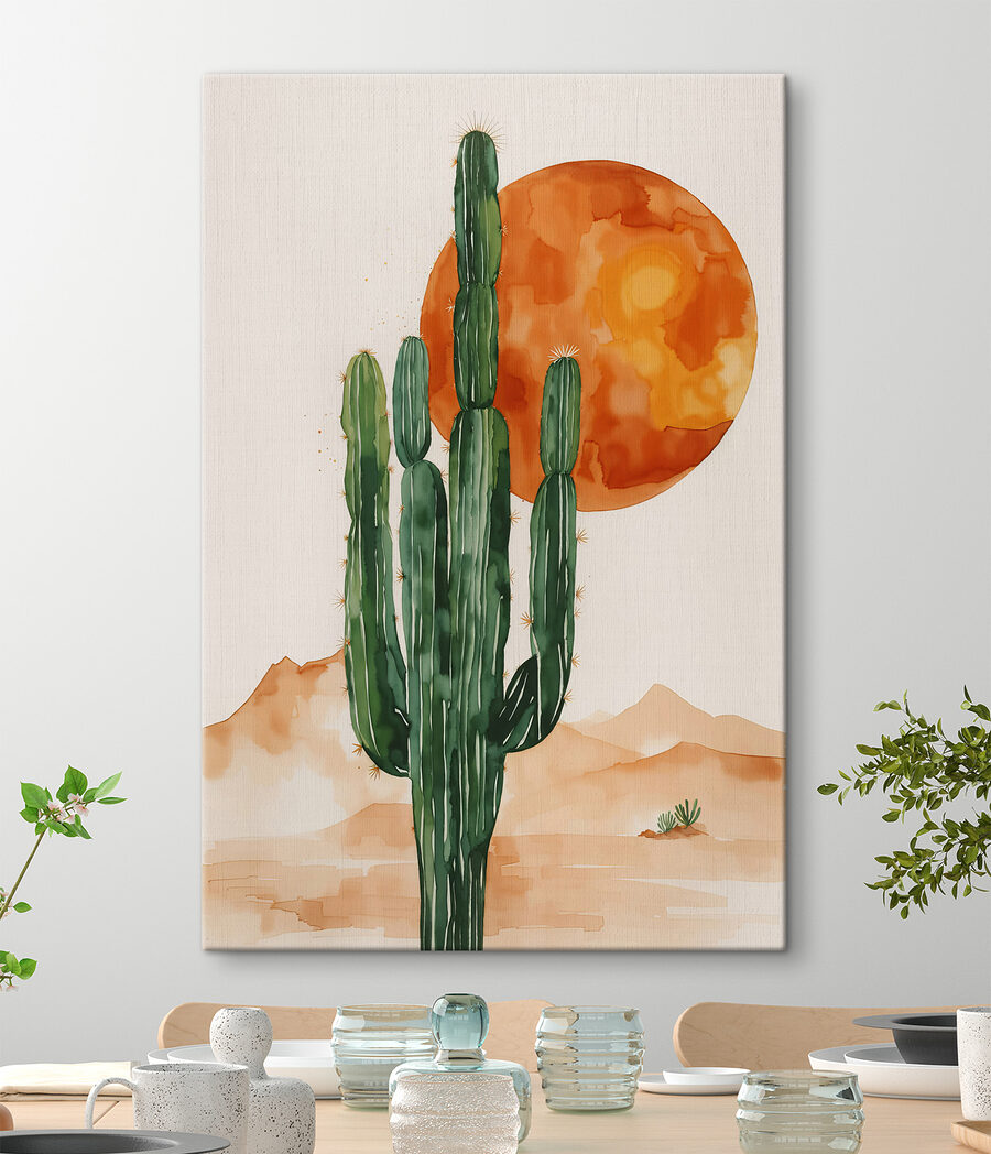 Cacto e sol laranja — interior 3