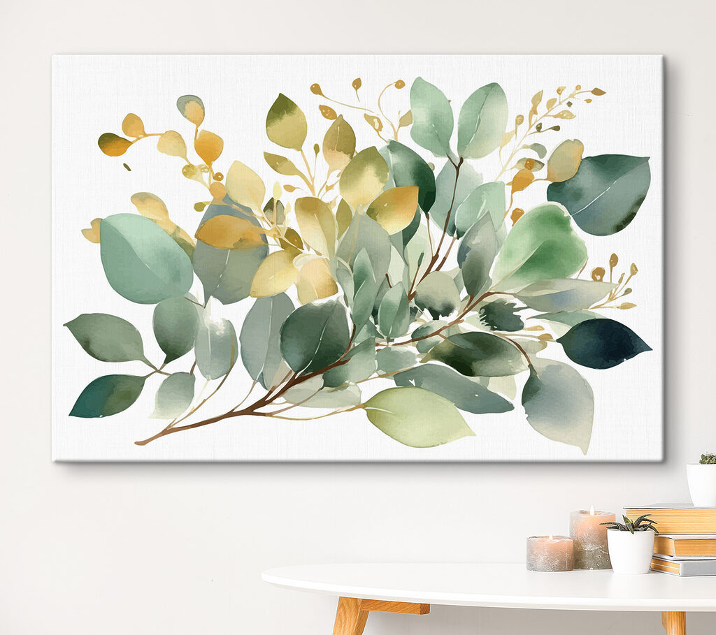 Folhas verdes e amarelas — interior 2
