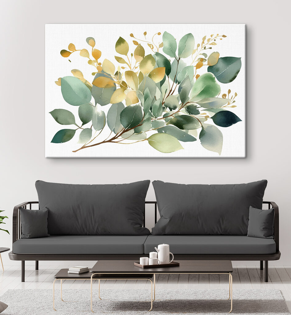 Folhas verdes e amarelas — interior 3