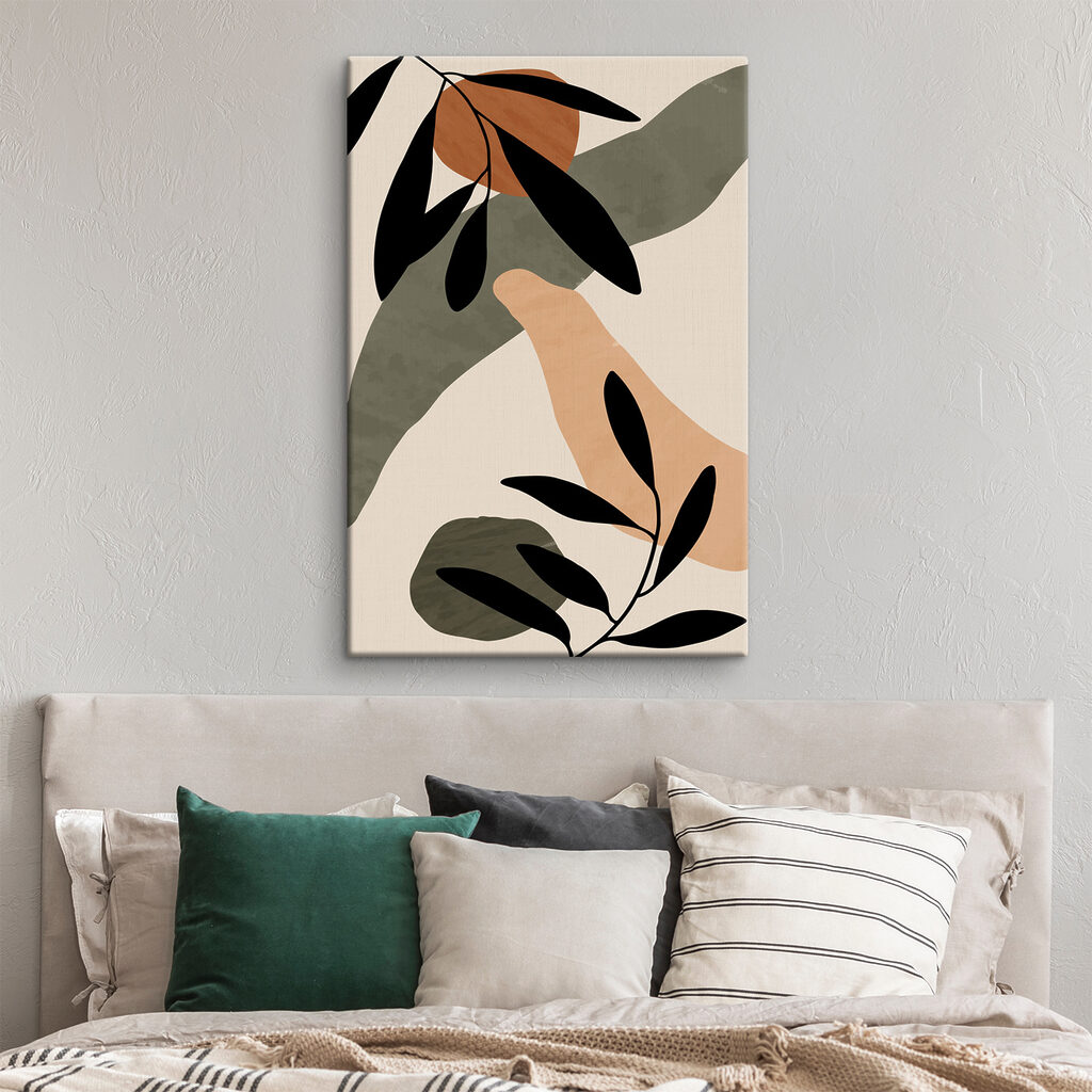Folhas pretas sobre cor — interior 3