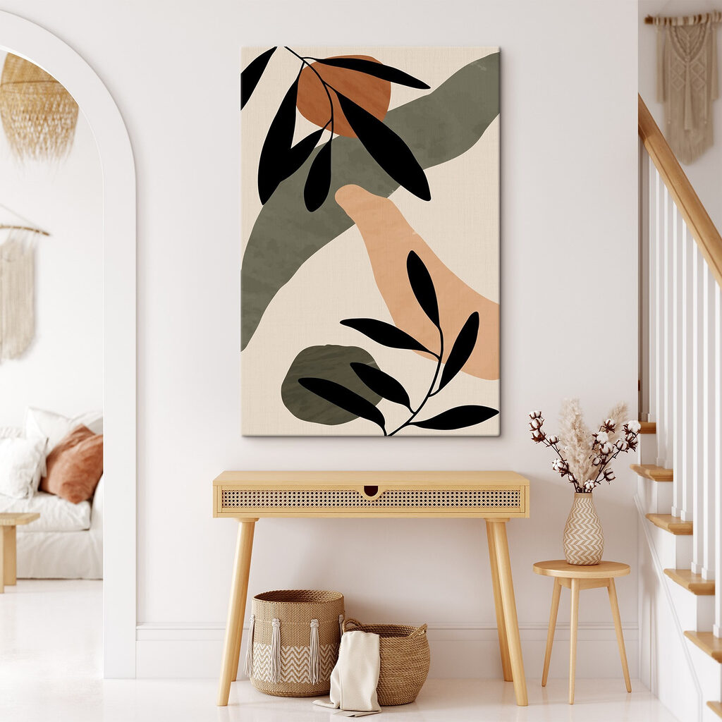 Folhas pretas sobre cor — interior 4
