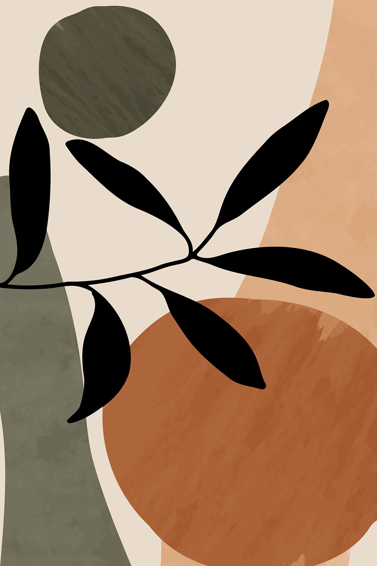 Folhagem entre contornos — design completo