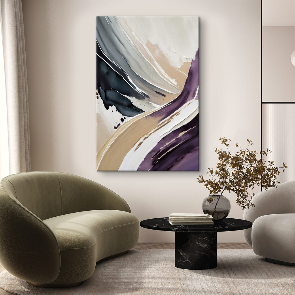 Faixas roxas em movimento — interior 1