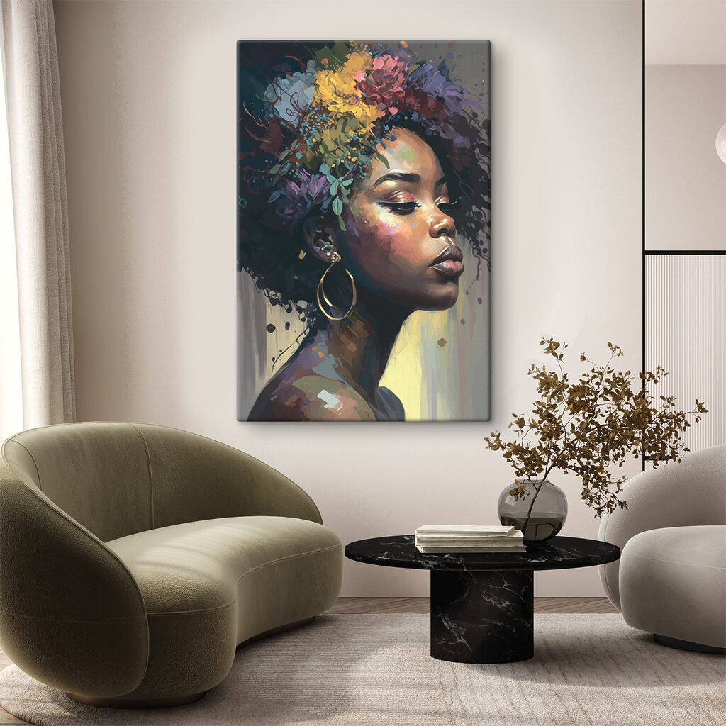 Mulher coroada de flores — interior 1