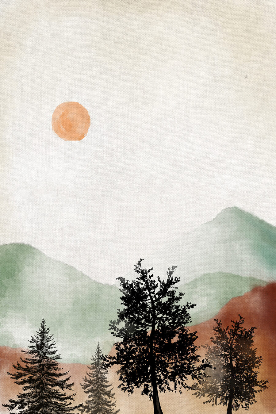 Sol sobre o bosque — design completo