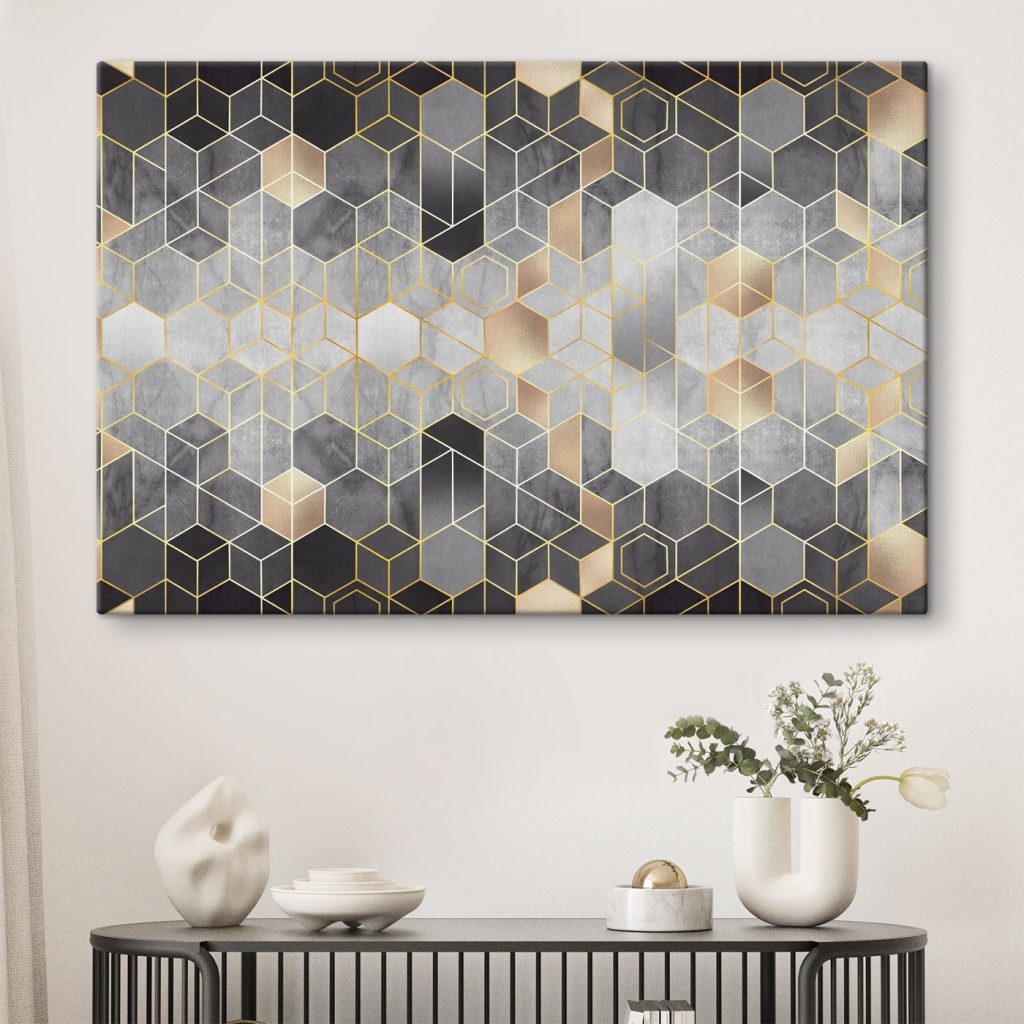 Hexágonos com profundidade — interior 1