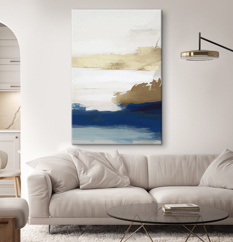 Horizonte dourado sobre azul — interior 2