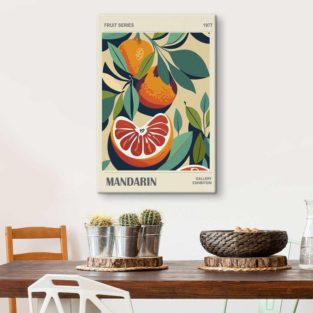 Tangerinas entre folhas — interior 2
