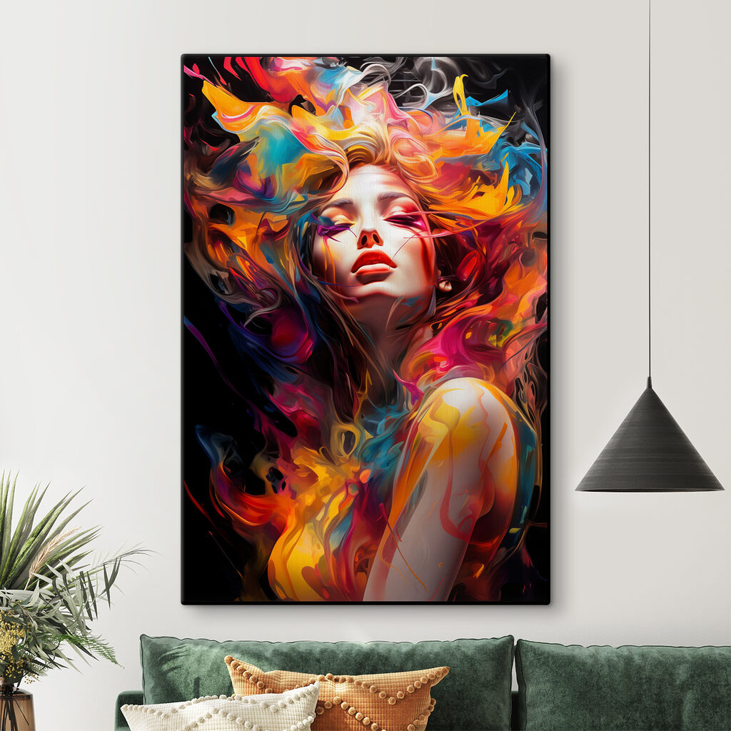 Retrato em chamas coloridas — interior 1