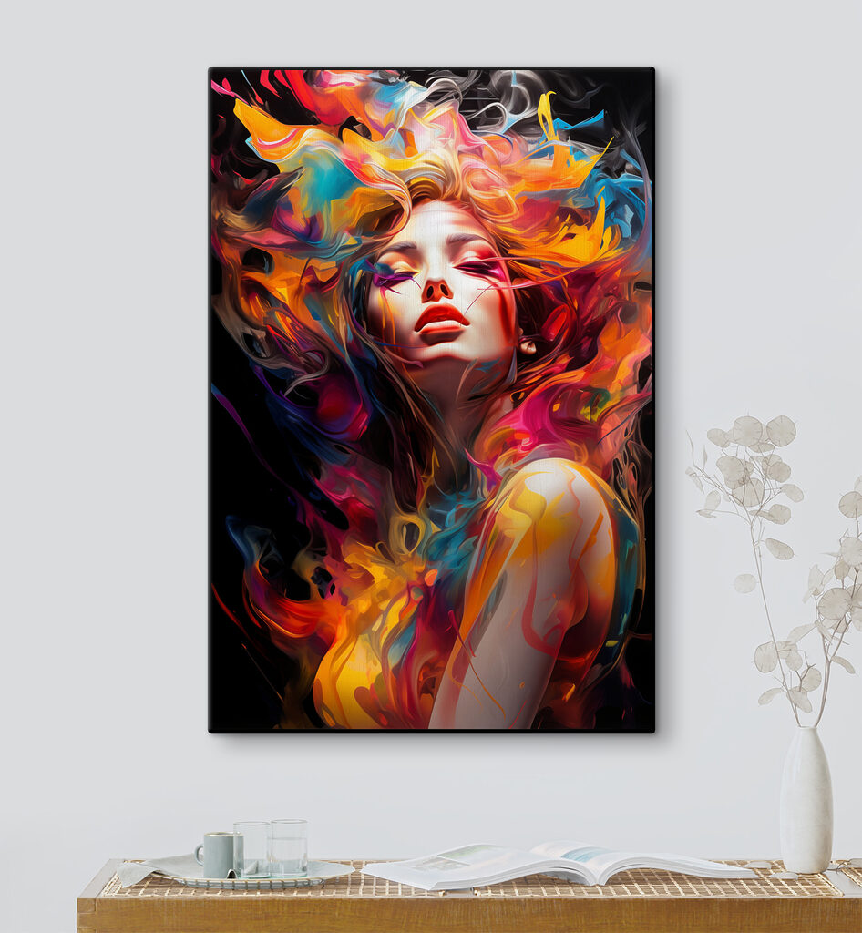 Retrato em chamas coloridas — interior 3