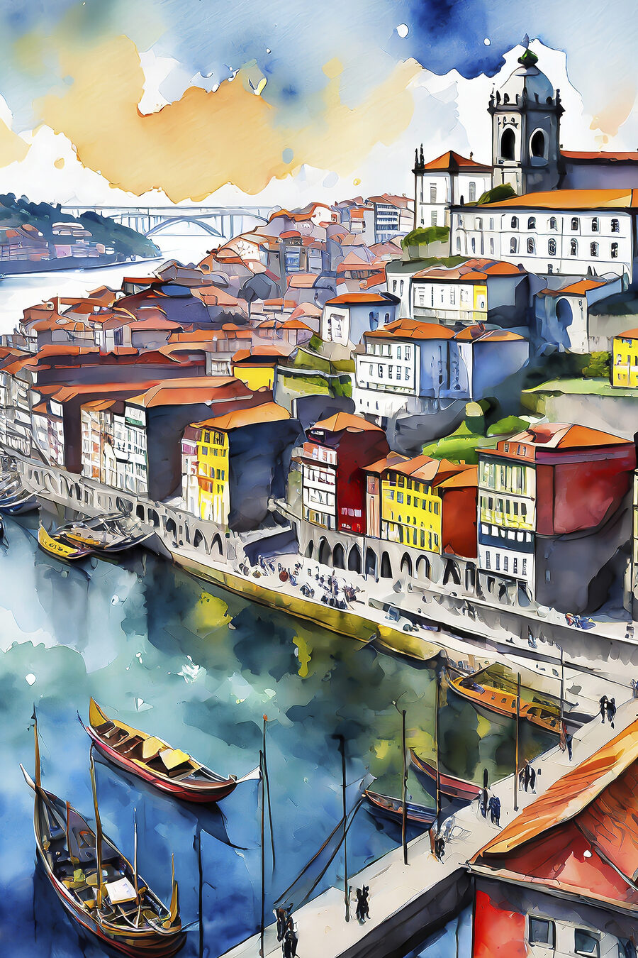 Cidade junto ao rio — design completo