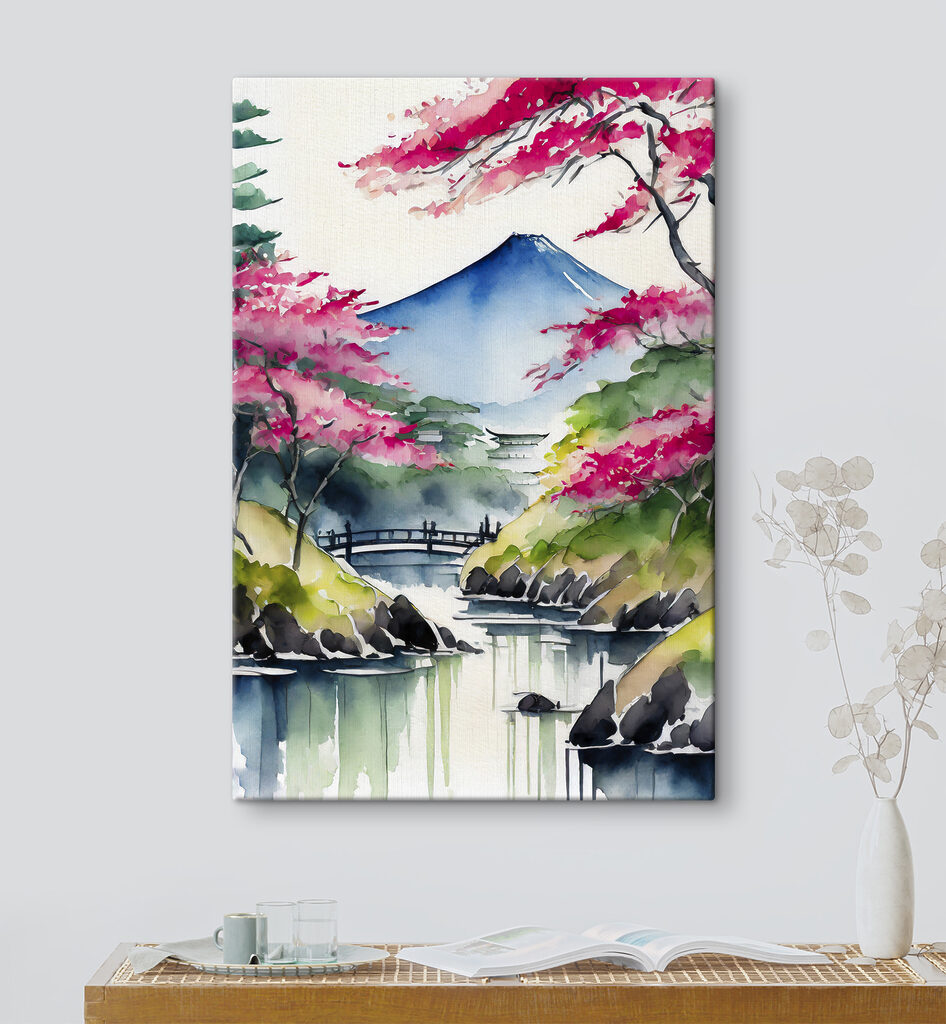 Rio com flores cor-de-rosa — interior 2