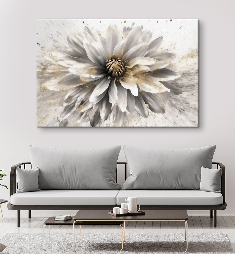 Flor branca radiante — interior 2