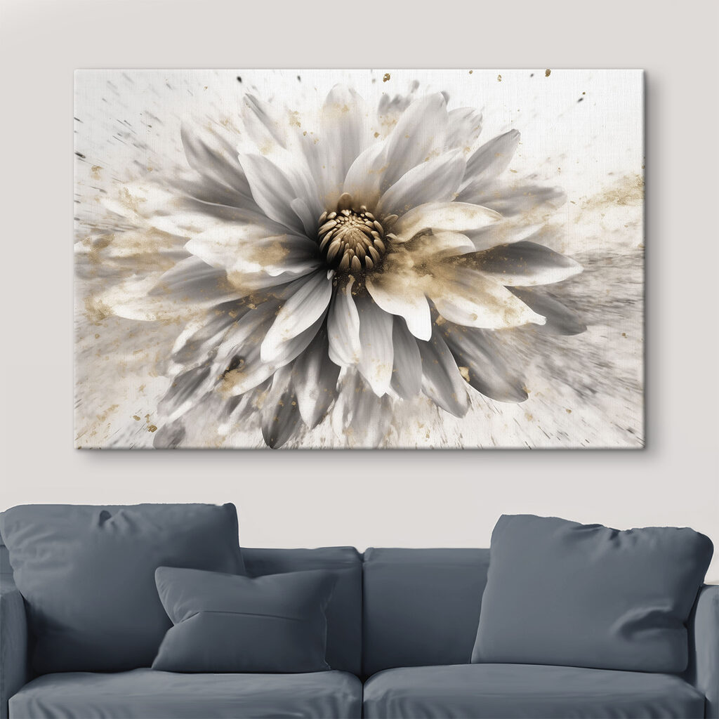 Flor branca radiante — interior 1