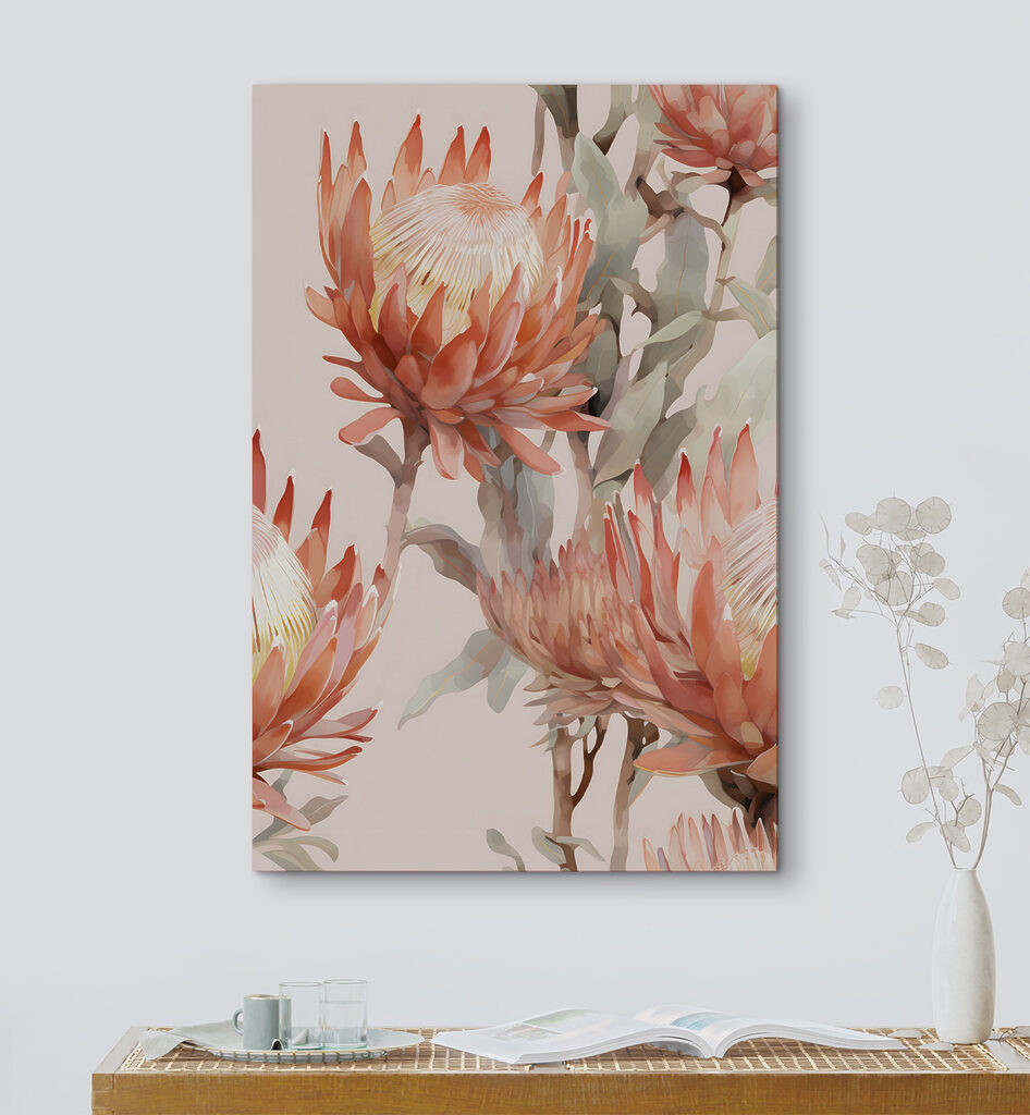 Flores tropicais em salmão — interior 3