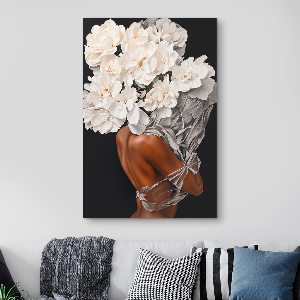 Coroa branca de flores — interior 1