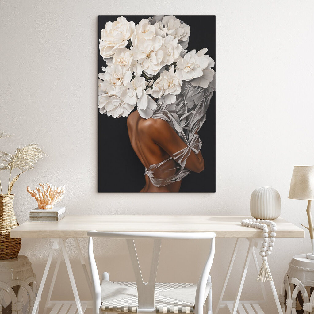 Coroa branca de flores — interior 4