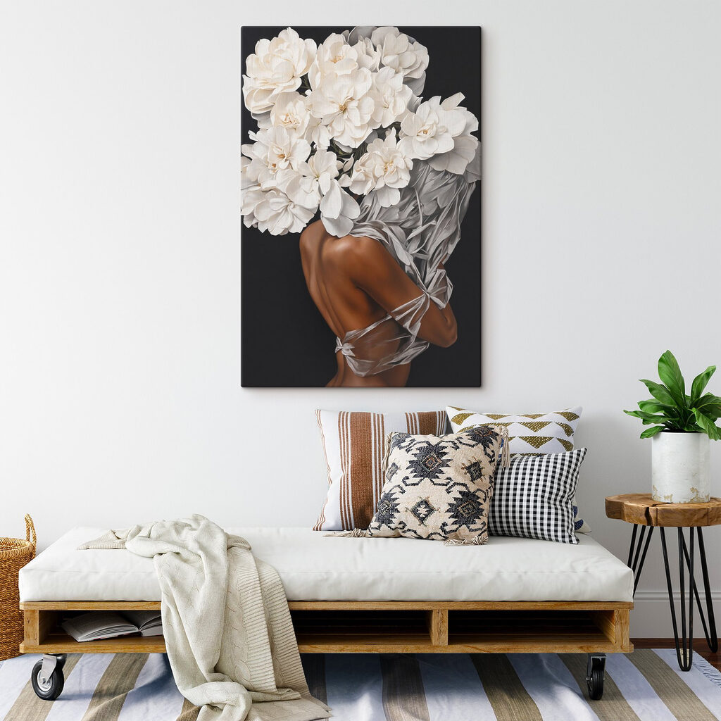Coroa branca de flores — interior 7
