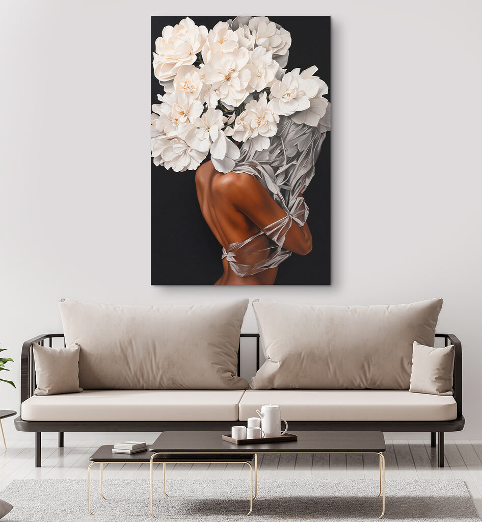 Coroa branca de flores — interior 2