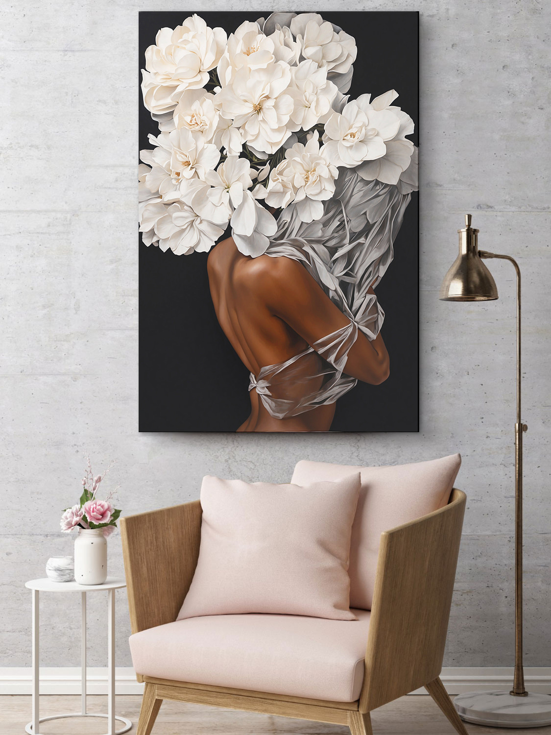 Coroa branca de flores — interior 3