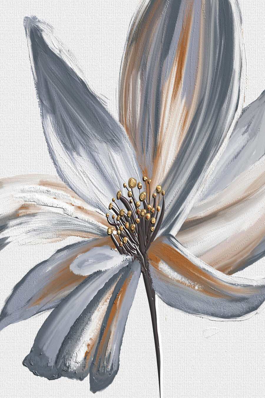 Flor em traços largos — design completo