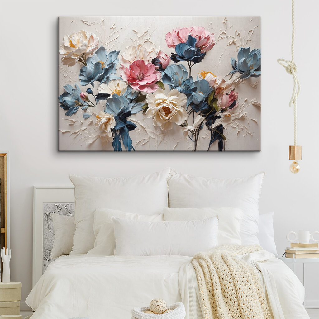 Flores rosa e azul — interior 2