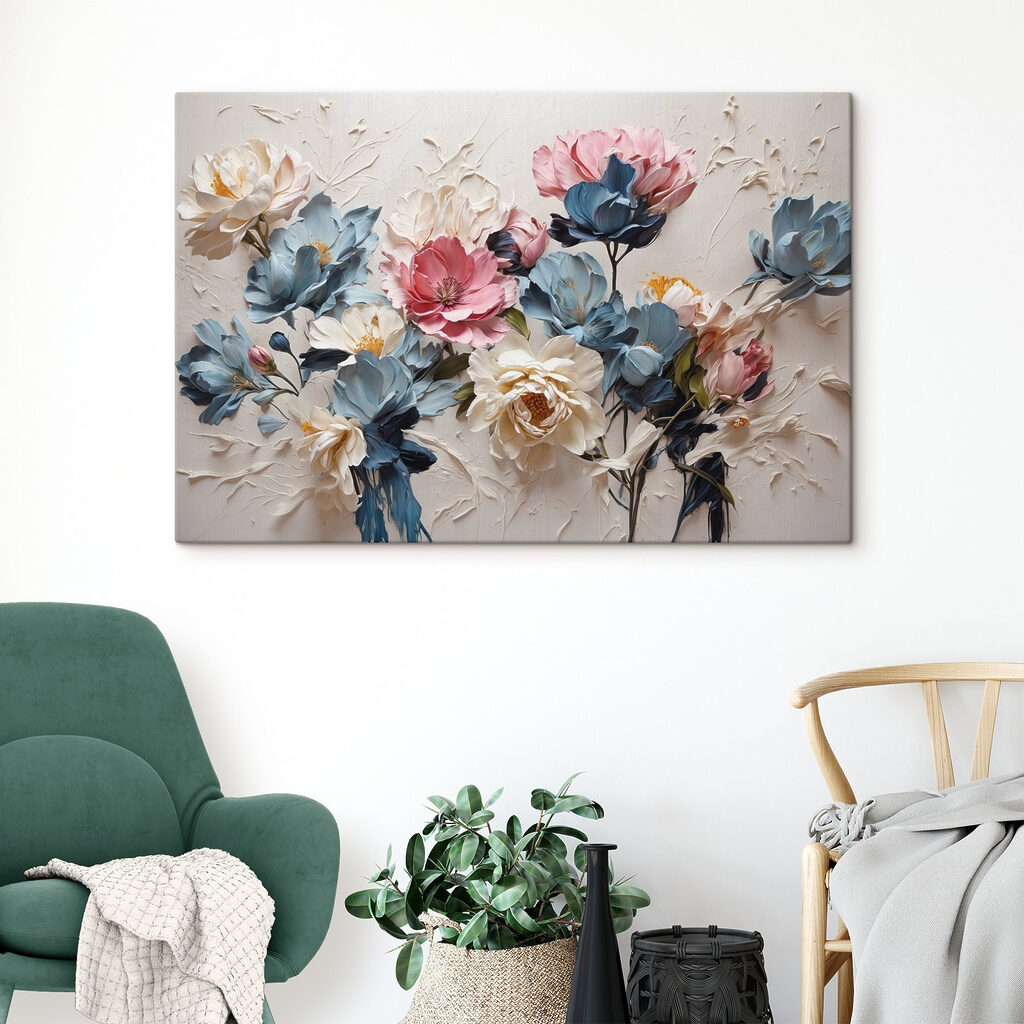 Flores rosa e azul — interior 4