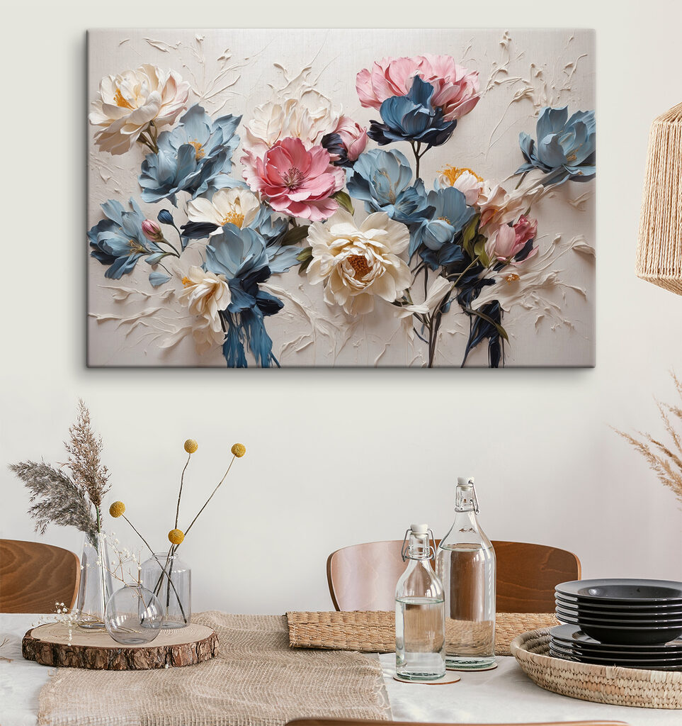 Flores rosa e azul — interior 3