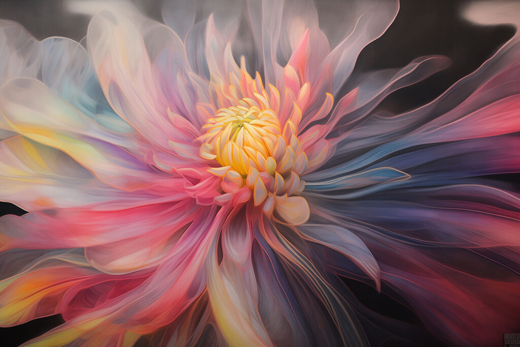 Flor que se abre — design completo