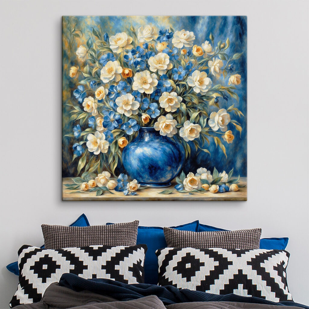 Flores num vaso azul — interior 2