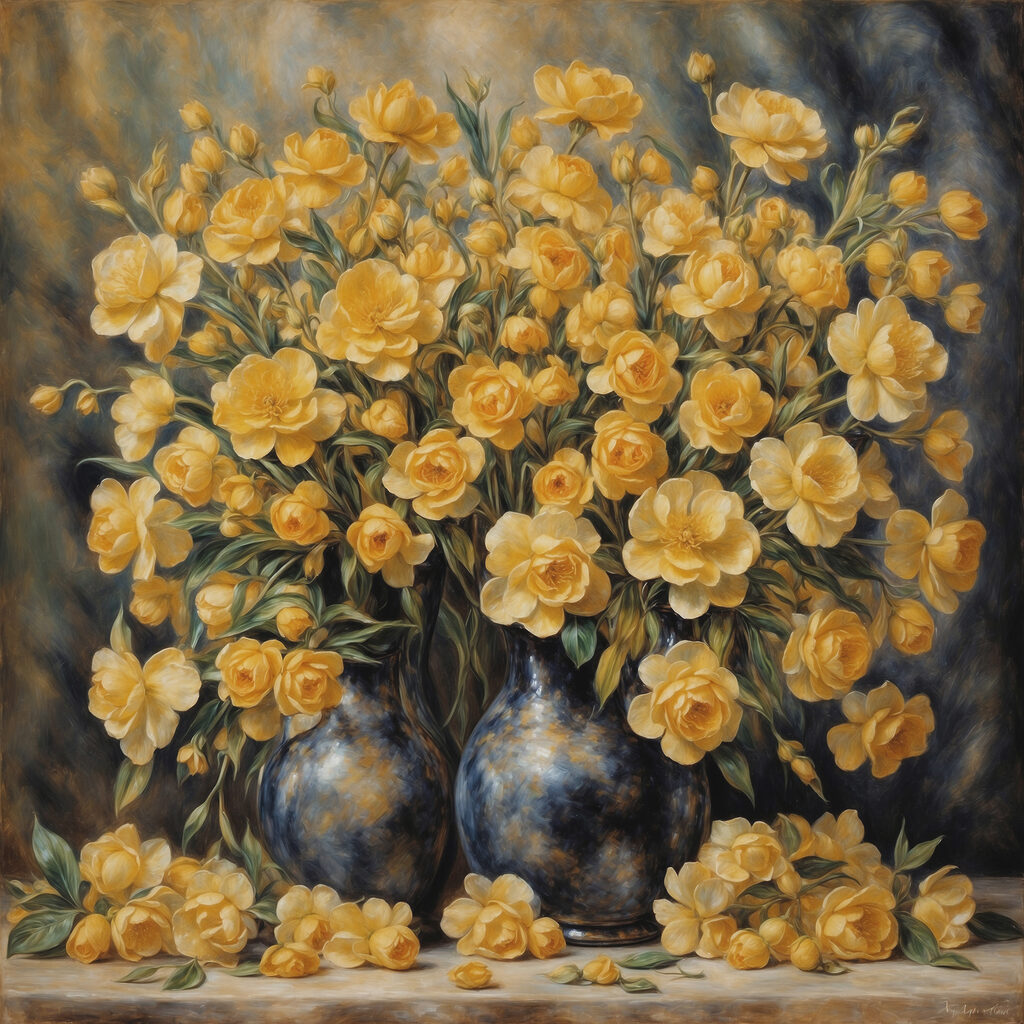 Rosas amarelas partilham luz — design completo