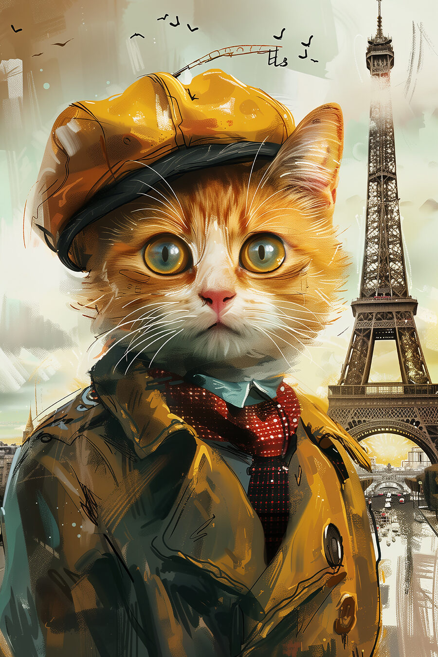 Gatinho em Paris — design completo