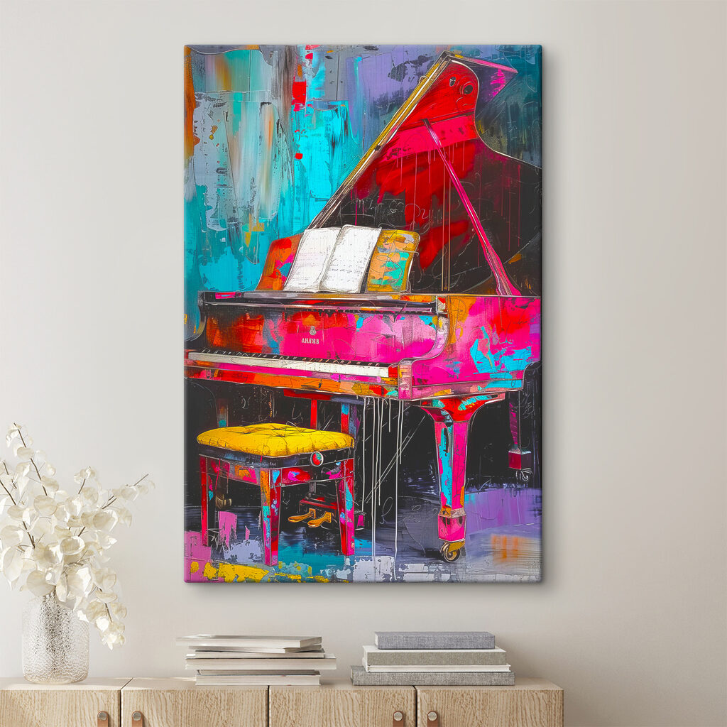 Piano em tinta viva — interior 2