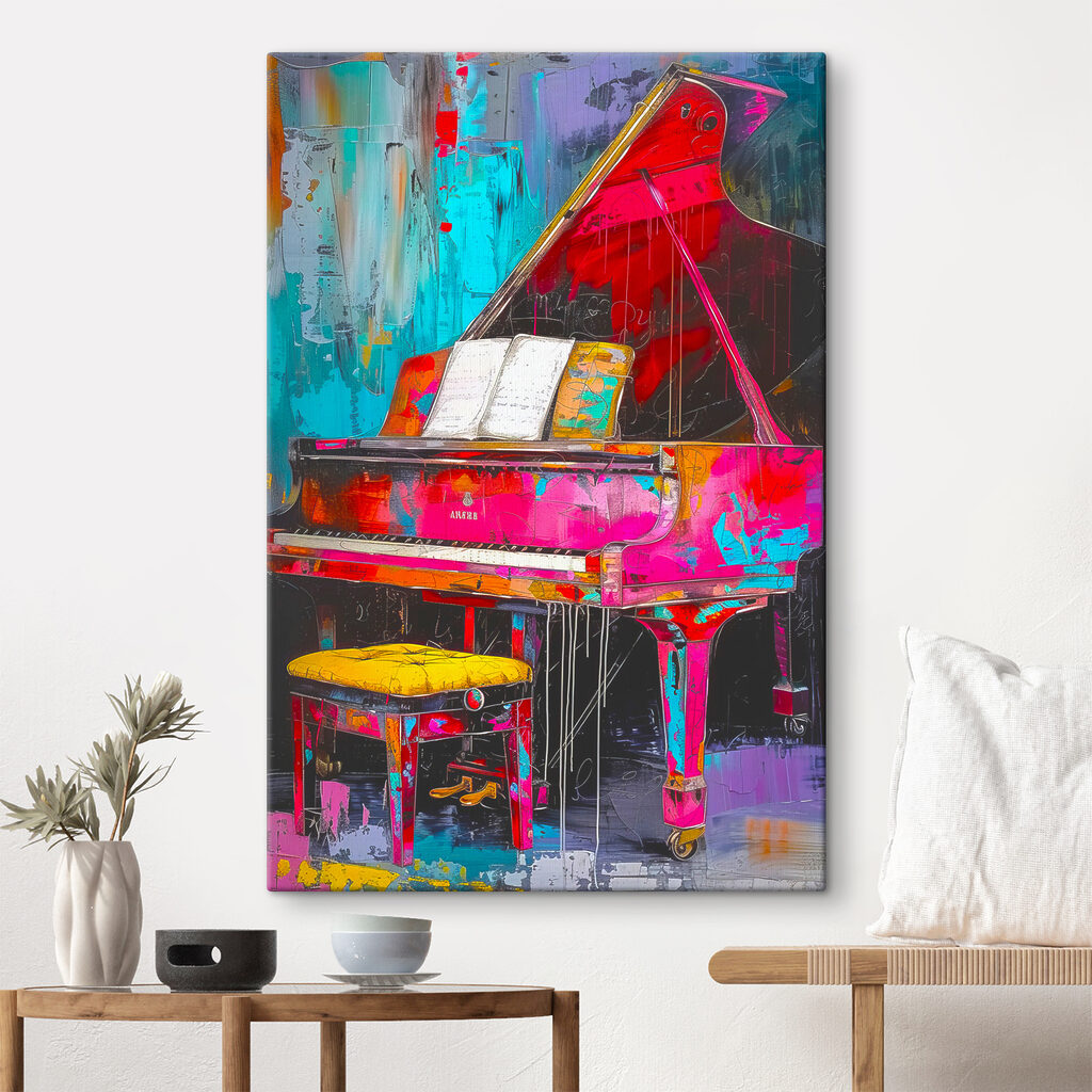 Piano em tinta viva — interior 1