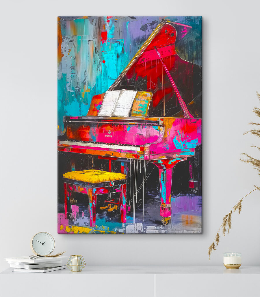 Piano em tinta viva — interior 3